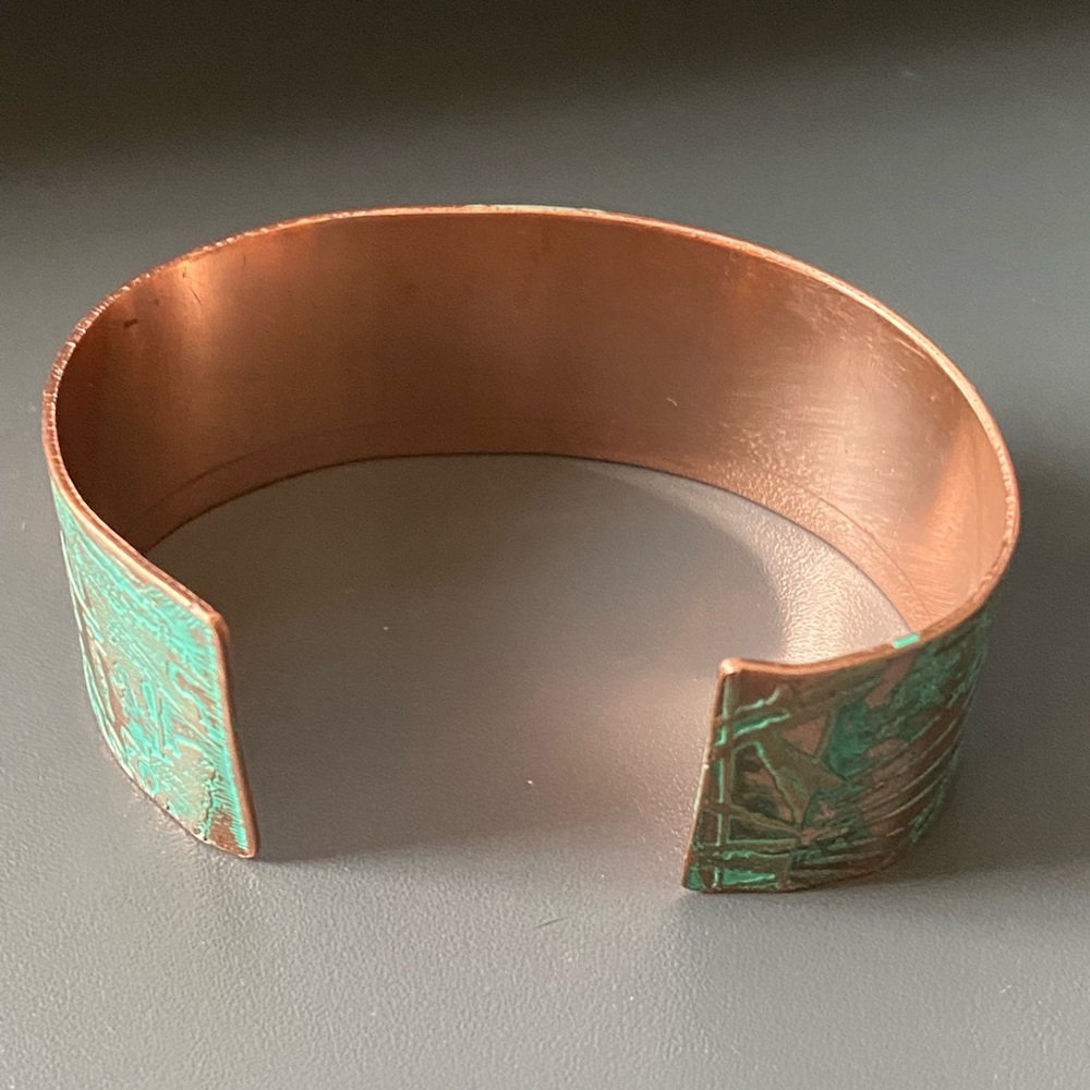 Rustic Copper Cuff Bracelet - Picture 4 of 10